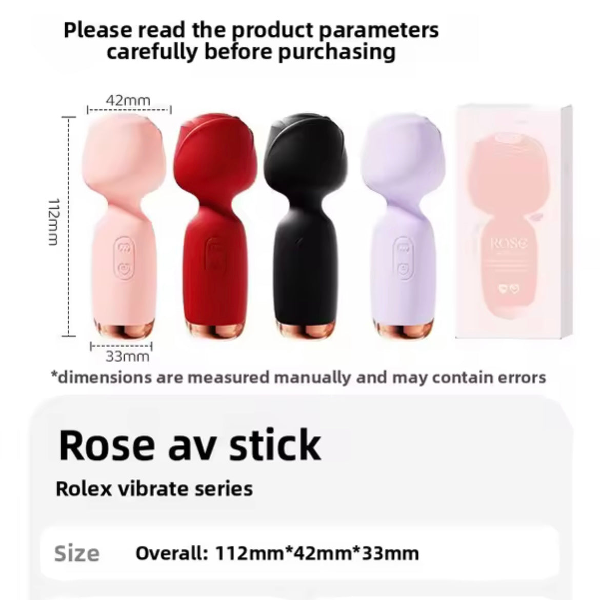 Rose AV Stick Clitoral Stimulation Mini Vibrator Etonation Flexible Rotation Mini Body G-spot Sex Pleasure Heating Wand Sex Toys
