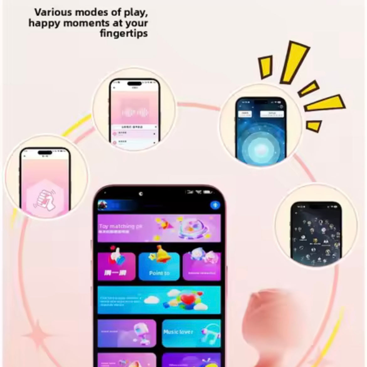 Rose AV Stick Clitoral Stimulation Mini Vibrator Etonation Flexible Rotation Mini Body G-spot Sex Pleasure Heating Wand Sex Toys