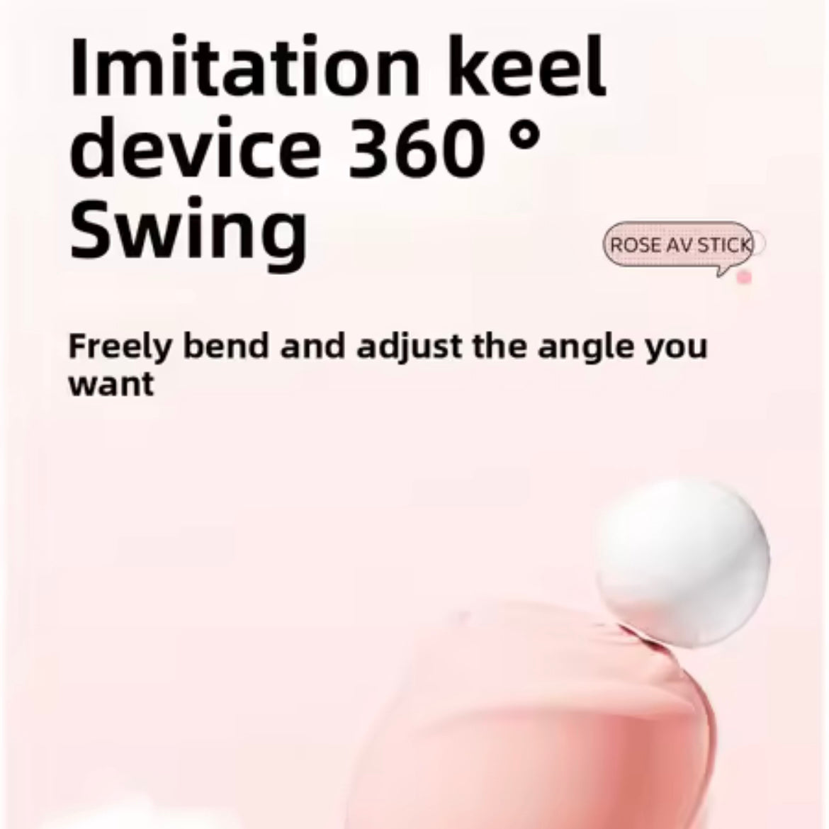 Rose AV Stick Clitoral Stimulation Mini Vibrator Etonation Flexible Rotation Mini Body G-spot Sex Pleasure Heating Wand Sex Toys