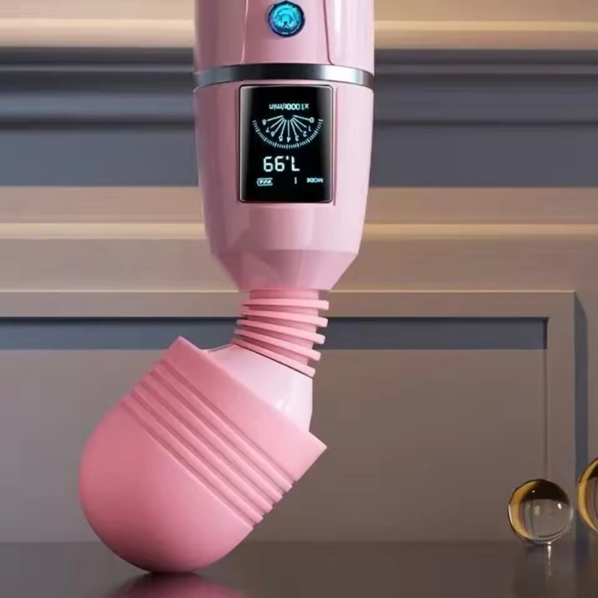 Elephant LCD AV Stick Female Sex Toy Warming Strong Shock Massage Electric Manual Vibrator Stick White Pink Adult Pleasure
