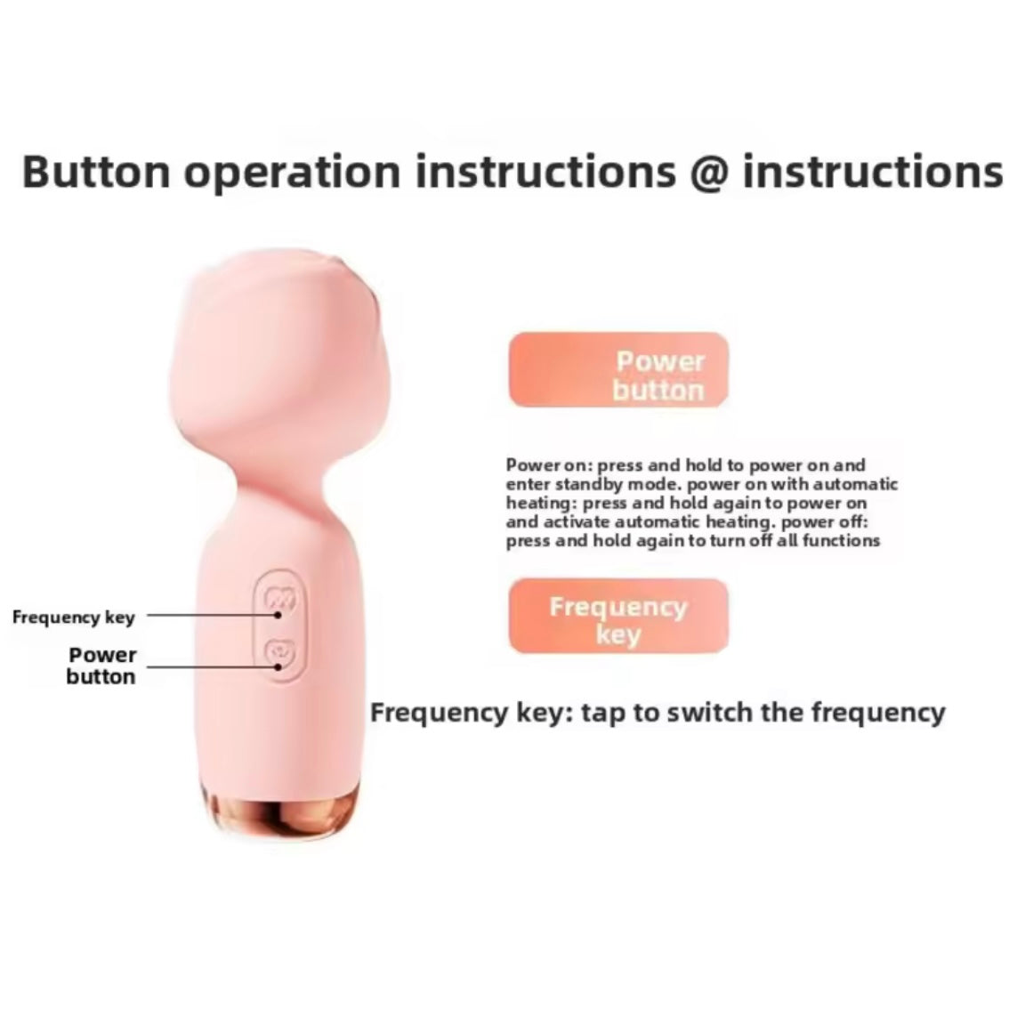 Rose AV Stick Clitoral Stimulation Mini Vibrator Etonation Flexible Rotation Mini Body G-spot Sex Pleasure Heating Wand Sex Toys